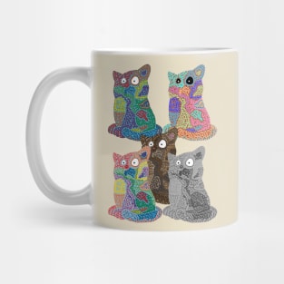 Patchwork Cats - Pop Art Style Mug